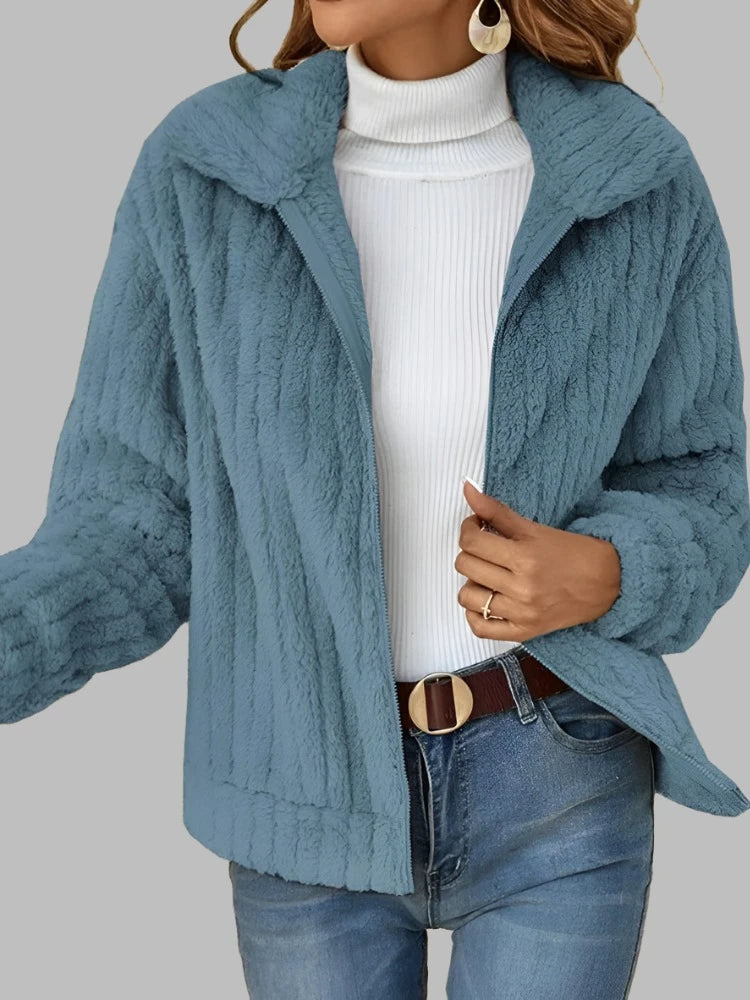 FELIA | CARDIGAN FLIP COLLAR COAT