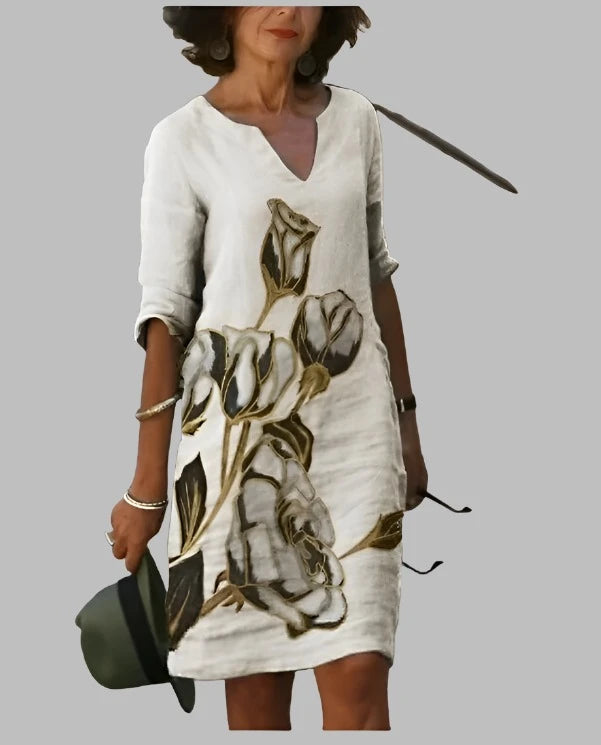 ANNE | BRIGHT COLOURS FLORAL DRESS - Sancityshop