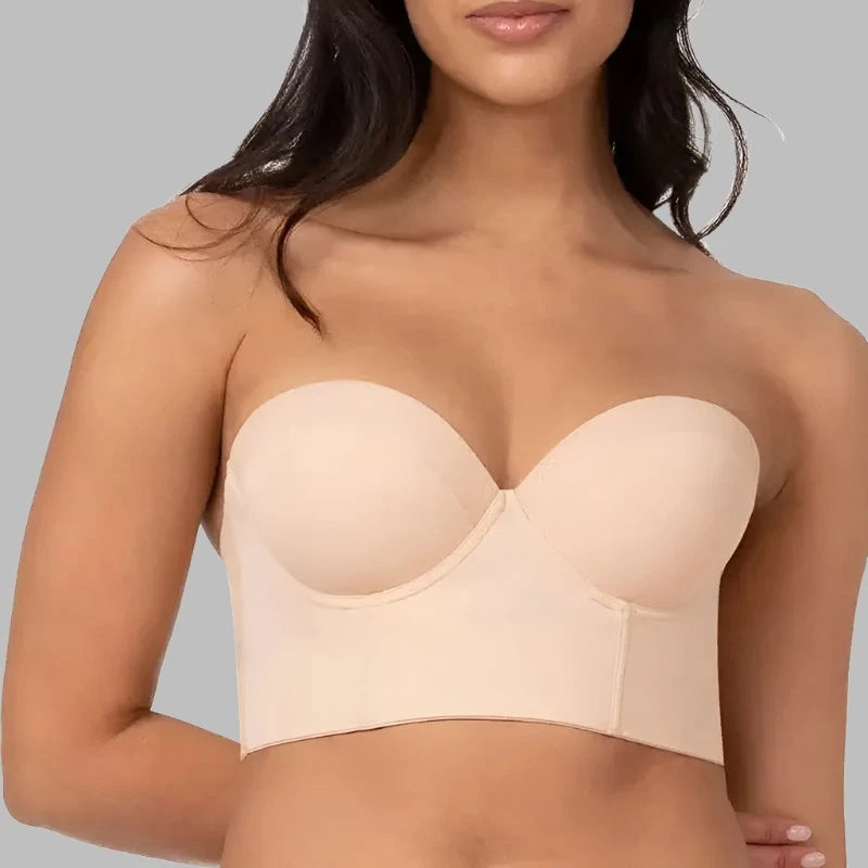 SEAMLESS STRAPLESS PUSH UP BRA - Sancityshop